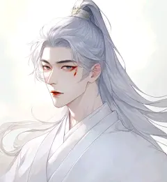 古风二次元头像，古风二次元美男子，古风壁纸，战损，男头像