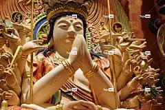 金的 宗教 花壁纸 雕像 装饰品 雕塑 艺术 寺庙 灵性 神