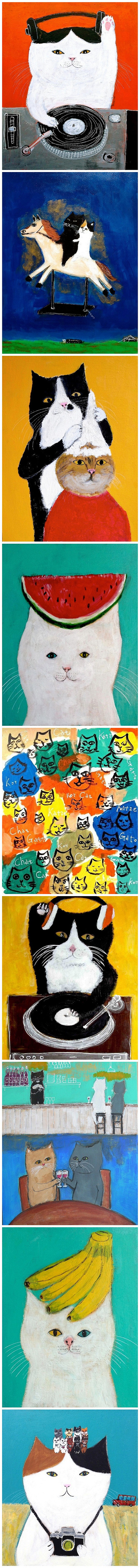 这些猫画的作者名叫Pepe Shimad...