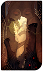 Assana Lavellan: The Devil Caught in the jaws of Fen’Harel, watched always by the eyes of Ferelden and Orlais. This is her companion card for the Trespasser.: 