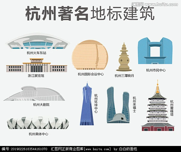 中国杭州 杭州亚运会 杭州旅游 杭州元素 杭州素材 杭州手绘 杭州旅游宣传 杭州卡通地标 浙江大湾区 杭州剪影 杭州城市地标建筑 杭州天际线 ...