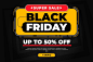 Flat black friday sale background