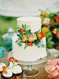 #翻糖蛋糕#夏季户外婚礼怎么能少了用鲜花点缀的翻糖蛋糕呢？！