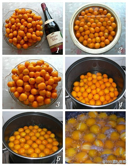 【红酒煮金橘养颜祛痘印】把金橘洗净后用开...