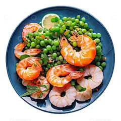 手绘水彩插画食物小龙虾虾仁高清模板免费下载-趣麦麦图