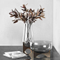 纳茉/简约现代创意铁艺玻璃花瓶落地插花花器餐桌花艺摆件饰品