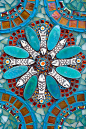 "Abundance" center back mosaic mandala detail by Doreen Bell. Photo by Paul, his extraordinary work can be viewed at www.greenhomephotography.com