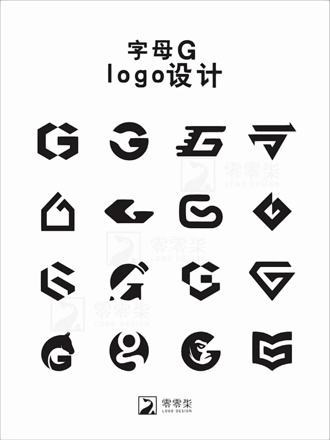 600个G字母的创意logo