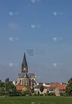 林堡,乡村,修院,多刺疏林,垂直画幅,纪念碑,天空,灵性,无人