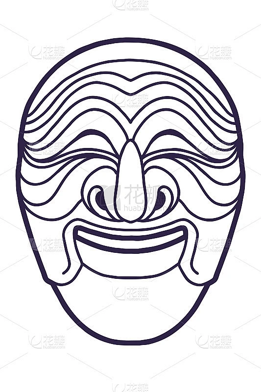 Yangban mask in andong Hahoetal masks. South Korea素材-花瓣网