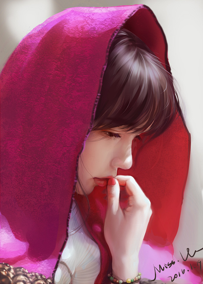 头像短时速涂（临照）#美女# #光影#