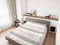 Pure-apartment-Spatial-pattern-living-room-dining-room-kitchen-study-master-bedroom-dressing-room-second-bedroom-bathroom-space-5