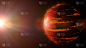 热木星类系外行星，由外星恒星照亮的气态巨行星(3d空间渲染)