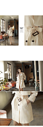 크림맛 트렌치코트 m3608 - FiONA.en