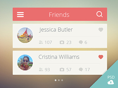 Friends list UI (Fre...