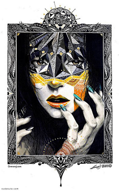 黑白装饰画-花瓣网|陪你做生活的设计师 | 动物花卉变形 - 视觉中国