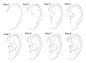 drawing manga ears step by step