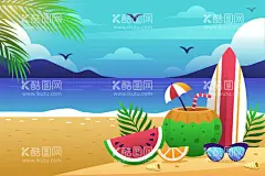 夏日风光背景   - 源文件下载【酷图网】夏日风光背景,沙滩风景背景,夏日海报背景,风景,旅行旅游,度假,海边,夏日风景,海报背景,风景背景,大自然,沙滩