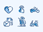 Line icons duo tone