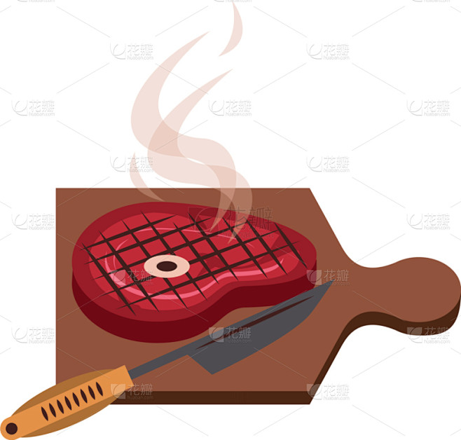精神振作,卡通,格子烤肉,牛排,传统,热,菜单,清新,烧烤,午餐