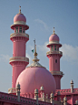 Minarets and dome of Beemapally Mosque in Kerala, India: 