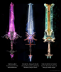Ancient Power Swords, Julio Nicoletti : Tutorial: https://artstn.co/m/R8Ln

Ancient relics housing immense power. Good for 1 or two swings and you're done. Save them for the final boss!

TRIKON is not available to model and is reserved for someone else to