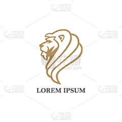 狮子,品牌名称,黄金,狂怒的,野生动物,模板,动物,设计,咆哮