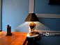Blue wall, Table lamp_创意图片