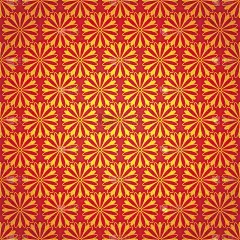 中华民族的菊花无缝图案。2015年中国新年。