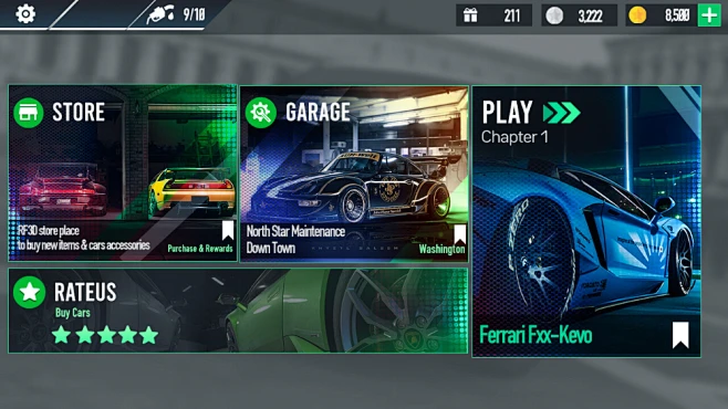 RACING FEROCITY RF3D RACING GAME UI UX, Xtreme Designers图片_运动图片素材-花瓣网
