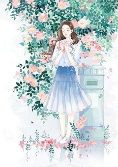 Y铃铛Lee采集到少女插画