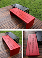 Pinner says: "Larger than life business card info.. park, sidewalk, bus stop.. and people can use it to sit on as well"