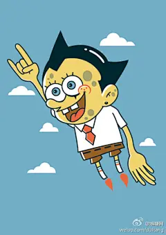 堆糖网：#堆糖插画集#【当一切都变成海绵宝宝】很多人都看过这个搞怪插画，但不知道作者是谁吧！告诉你怕你吓一跳～～ta的作者就是堆糖活跃用户@干掉柠檬 &gt;&gt;&gt; http://t.cn/zOqCelu 一个多年来转载这么火的图，他既然没沾上一点光，算不算设计师的悲哀啊！╮(╯_╰)╭