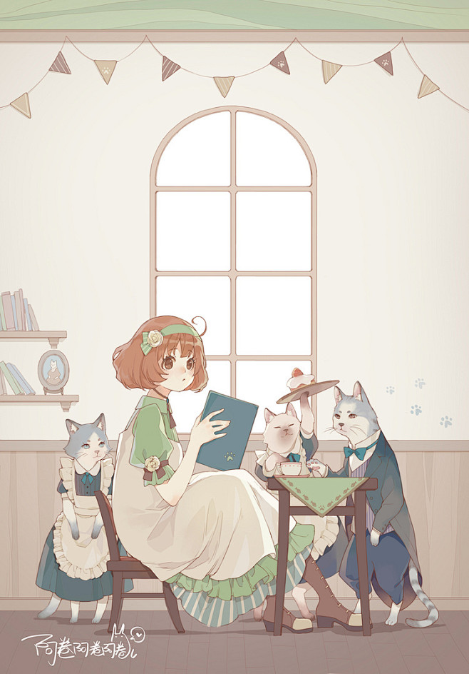猫的咖啡厅_涂鸦王国 原创绘画平台 ww...
