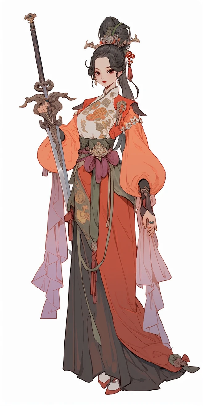 AI武侠游戏角色设定素材 国风人物服装插画设计参考 影视概念设计-淘宝网-花瓣网