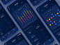 Data details page ui calendar design blue color sleep record data