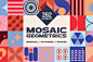vector graphics geometric pattern mosaic shapes vector assets resources textile color