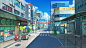 General 5000x2813 artwork digital art road building stores daylight landscape