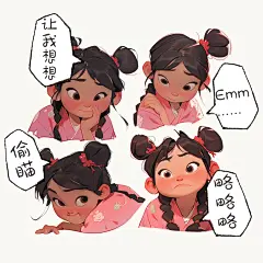 Ai midjourney 表情包多视图 附咒语