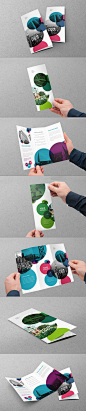 酷生态三折。 在这里下载：http://graphicriver.net/item/cool-ecologic-circles-trifold/10880089?ref=abradesign #trifold #brochure #design：