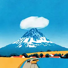 治愈系头像天花板，北海日本画家Kento Iida 治愈系插画_2