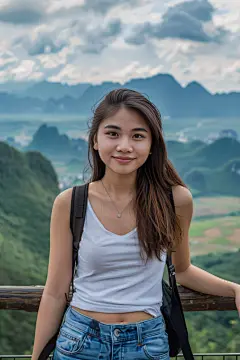 旅行爱好者人物肖像摄影图
