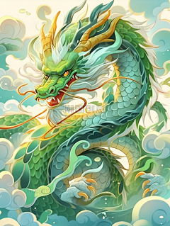 小鱼lynette采集到潮国创意chaopx-AI龙年形象