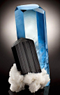 joias6:

Beautiful aquamarine with black tourmaline and albite
origin: unknown