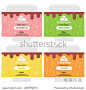 可爱的水果冰淇淋包装设计不同类型的冰淇淋。矢量插图。背景是无缝模式-背景/素材,食品及饮料-海洛创意(HelloRF)-Shutterstock中国独家合作伙伴-正版图片在线交易平台-站酷旗下品牌