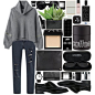 A fashion look from October 2015 featuring gray sweater, grey jeans and oxford shoes. Browse and shop related looks.