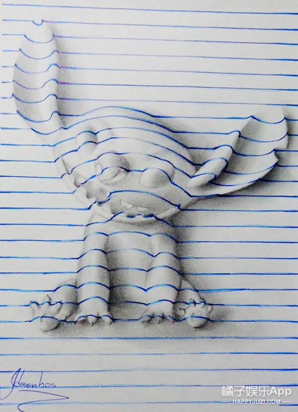 巴西16岁少年画的一组惊人3D素描立体画
