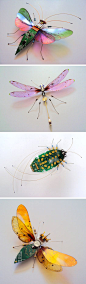 New Winged Insects Constructed from Video Game and Computer Components: 