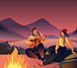 Music Around Campfire