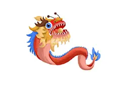 龙  - 源文件下载【酷图网】生肖,龙,色彩,插画,手绘,